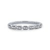 Diamonds Direct Women'S Bands | Geometric Beaded Diamond Wedding Band By Amden White Gold 14K