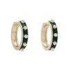 Diamonds Direct Earrings | Michael M. Chroma Green Enamel Bezel Huggies