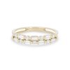 Diamonds Direct Women'S Bands | Two Row Alternating Baguette And Round Diamond Wedding Band By Uneek Yellow Gold 14K