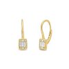 Diamonds Direct Earrings | Bezel Diamond Mosaic Earrings White Gold 14K