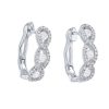 Diamonds Direct Earrings | Diamond Twist Hoop Earrings White Gold 14K