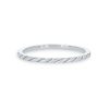 Diamonds Direct Women'S Bands | Rope Engraved 1Mm Wedding Band By Novell White Gold 14K