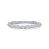 Diamonds Direct Women'S Bands | Petite Rope Wedding Band By Artcarved White Gold 14K