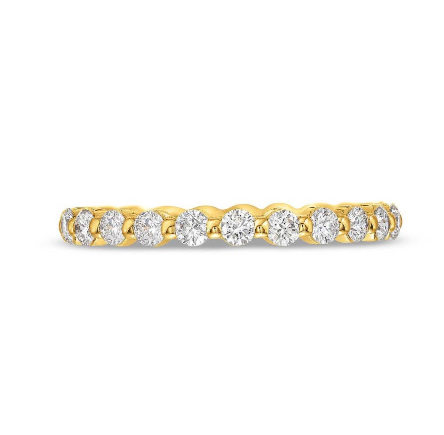 Diamonds Direct Women'S Bands | Single Prong Diamond Eternity Band By Diamonds Direct Designs Yellow Gold 14K