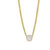 Diamonds Direct Necklaces & Pendants | Diamond Bezel Solitaire Pendant Yellow Gold 14K