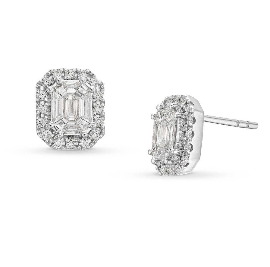 Diamonds Direct Earrings | Diamond Mosaic Stud Earrings By Diamonds Direct Designs