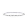 Diamonds Direct Bracelets | Studded Diamond Flexible Bangle White Gold 14K