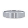 Diamonds Direct Women'S Bands | Matte Bar Set Diamond 4.5Mm Wedding Band By Novell White Gold 14K