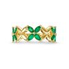 Diamonds Direct Fashion Rings | Emerald And Gold X Style Ring