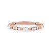 Diamonds Direct Women'S Bands | Marquise And Round Diamond Station Wedding Band By Classique Rose Gold 14K