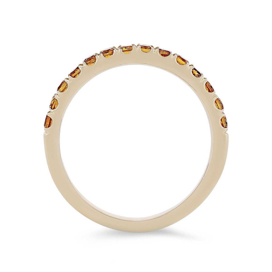 Diamonds Direct Fashion Rings | Citrine Wedding Band Yellow Gold 14K