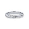 Diamonds Direct Women'S Bands | Twist Half Diamond Wedding Band By Classique Creations White Gold 14K