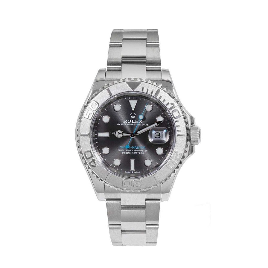 Diamonds Direct Men'S Watches | Rolex Yacht-Master 40 Rhodium Dial Watch | Oystersteel