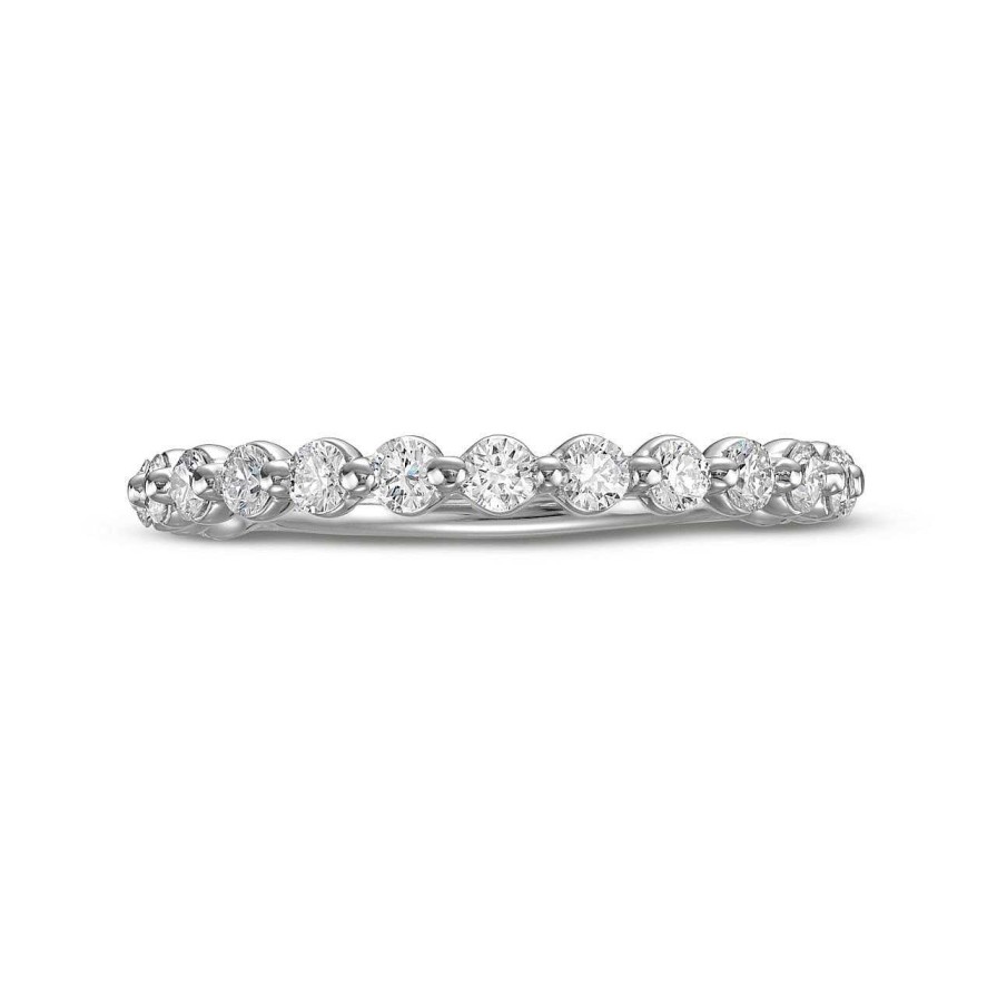 Diamonds Direct Women'S Bands | Verragio Renaissance Single Prong Wedding Band White Gold 14K