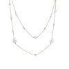 Diamonds Direct Necklaces & Pendants | Pearl And Diamond Bezel Tin Cup Necklace Yellow Gold 14K