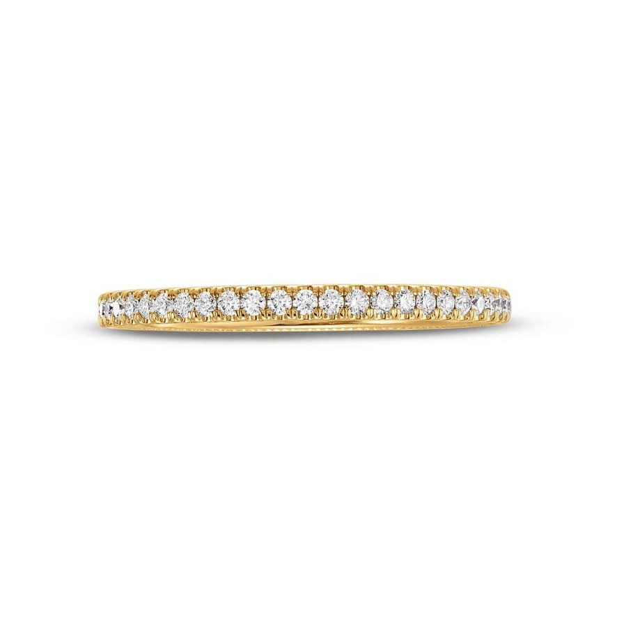 Diamonds Direct Women'S Bands | Verragio Tradition Diamond Wedding Band Yellow Gold 14K