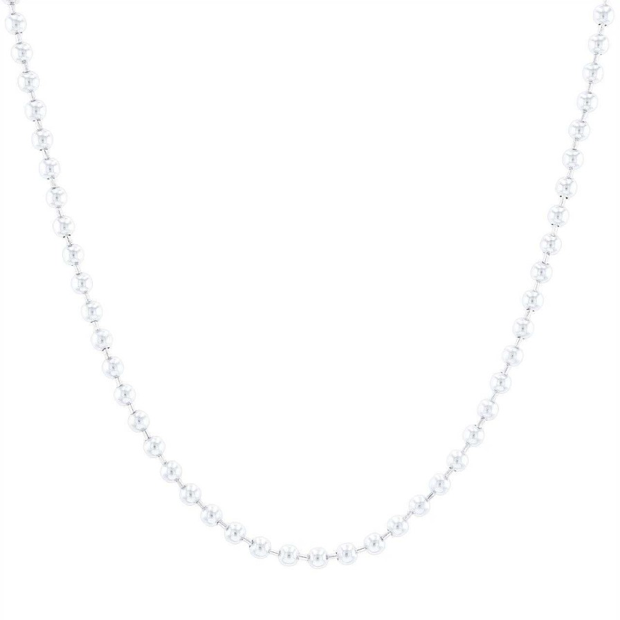 Diamonds Direct Chains | 22 Inch Ball Chain White Gold 14K