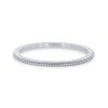 Diamonds Direct Women'S Bands | Milgrain Edge 1Mm Wedding Band By Novell White Gold 14K