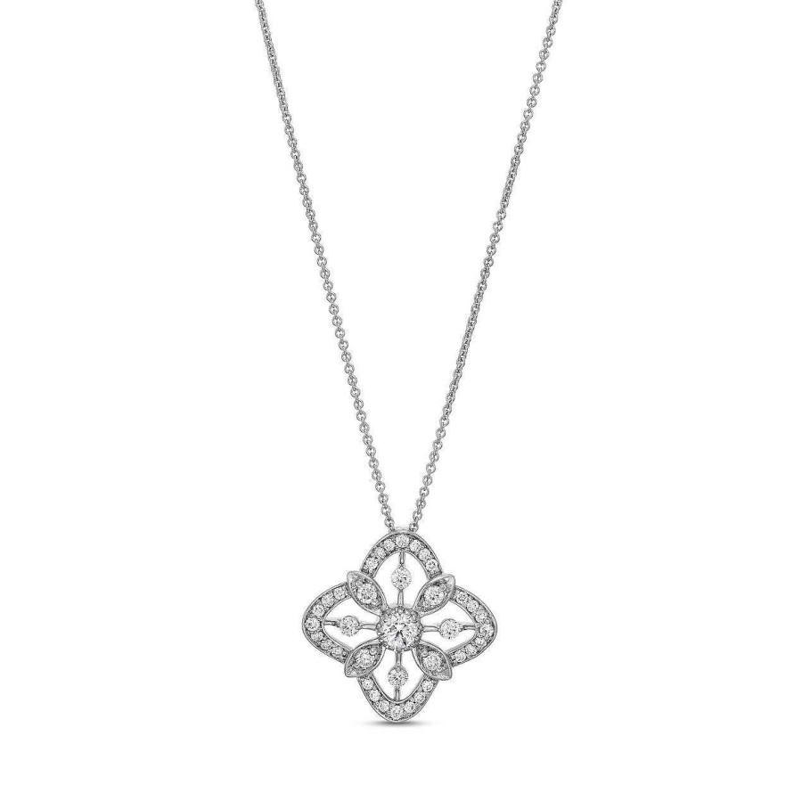 Diamonds Direct Necklaces & Pendants | Verragio Large Fiore Diamond Pendant