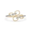 Diamonds Direct Fashion Rings | Bypass Chain Link Diamond Ring Rose Gold 14K