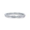 Diamonds Direct Women'S Bands | Twist Wedding Band By Artcarved White Gold 14K