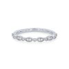 Diamonds Direct Women'S Bands | Marquise Frame Diamond Wedding Band By A. Jaffe White Gold 14K