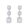 Diamonds Direct Earrings | Mixed Diamond Mosaic Drop Earrings