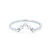 Diamonds Direct Women'S Bands | Contour Offset Diamond Wedding Band By True Romance White Gold 14K