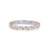 Diamonds Direct Women'S Bands | Two Tone Rope Twist Half Diamond Wedding Band By Diamonds Direct Designs White Gold 14K