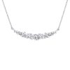 Diamonds Direct Necklaces & Pendants | Baguette Diamond Curve Bar Pendant White Gold 14K