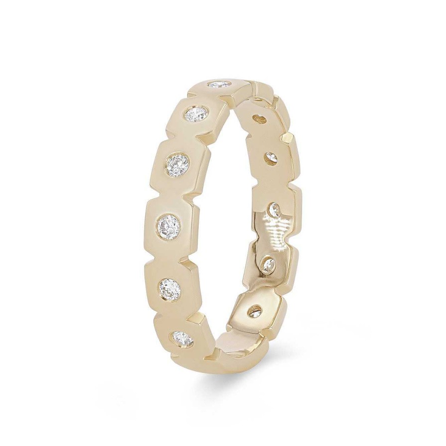 Diamonds Direct Fashion Rings | Michael M. Signature Bezel Eternity Band Yellow Gold 14K