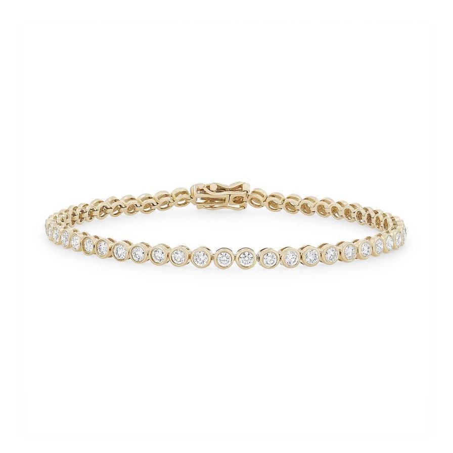 Diamonds Direct Bracelets | Diamond Bezel Tennis Bracelet