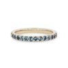 Diamonds Direct Women'S Bands | Aquamarine Wedding Band Yellow Gold 14K