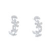 Diamonds Direct Earrings | Diamond Floral Hoop Earrings