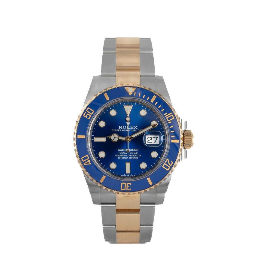 Diamonds Direct Men'S Watches | Rolex Submariner Date 41 'Bluesy' Watch | Oystersteel And Yellow Gold Bracelet - 41Mm