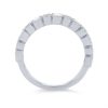 Diamonds Direct Fashion Rings | Alternating Diamond Bezel Milgrain Wedding Band By Amden White Gold 14K