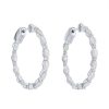 Diamonds Direct Earrings | Marquise Diamond Hoops