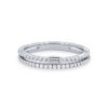 Diamonds Direct Women'S Bands | Two Row Beaded Baguette And Round Diamond Wedding Band By Uneek White Gold 14K