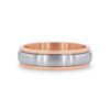 Diamonds Direct Men'S Bands | Two-Tone Matte Wedding Band