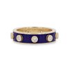 Diamonds Direct Fashion Rings | Michael M. Chroma Blue Enamel Bezel Ring Yellow Gold 14K