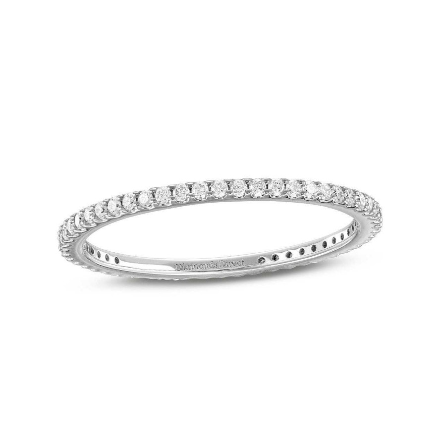 Diamonds Direct Women'S Bands | Essential Diamond Eternity Band (0.25Tw) White Gold 14K