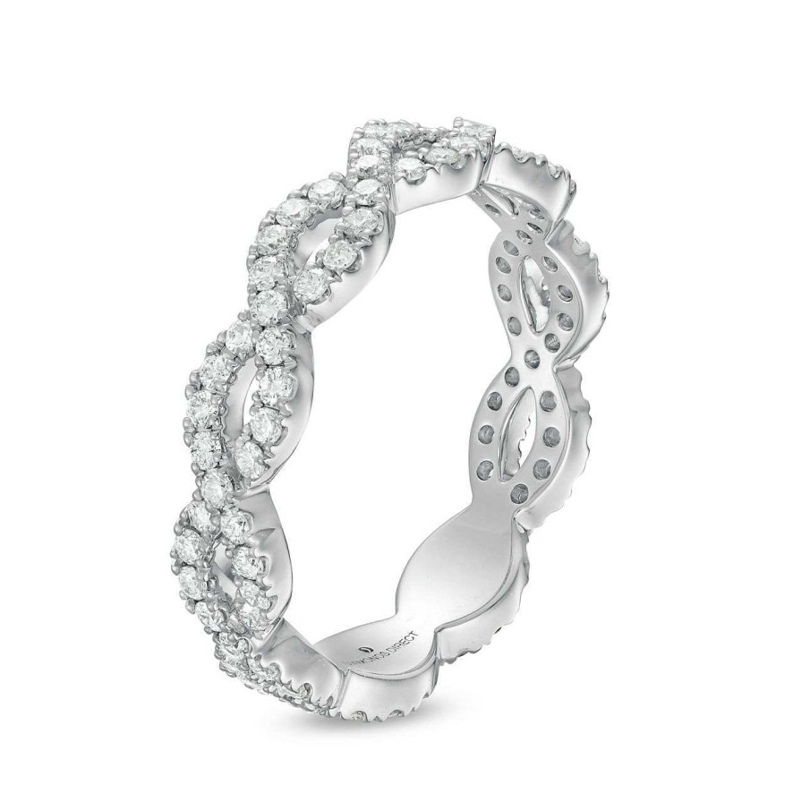 Diamonds Direct Women'S Bands | Twist Diamond Eternity Band By Diamonds Direct Designs White Gold 14K