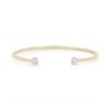 Diamonds Direct Bracelets | Oval Diamond Open Bangle Yellow Gold 18K