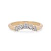 Diamonds Direct Women'S Bands | Contour Graduated Five Stone Wedding Band By Classique White Gold 14K