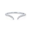 Diamonds Direct Women'S Bands | Open Contour Diamond Wedding Band By True Romance White Gold 14K