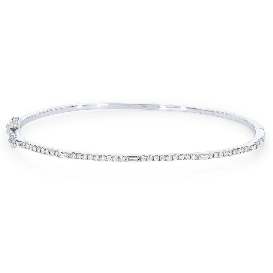 Diamonds Direct Bracelets | Mixed Shape Diamond Bangle