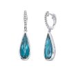 Diamonds Direct Earrings | London Blue Topaz Pear Bezel Earrings