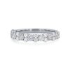 Diamonds Direct Women'S Bands | Alternating Diamond Wedding Band By Amden White Gold 14K