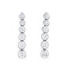 Diamonds Direct Earrings | Graduated Diamond Drop Earrings White Gold 14K