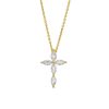 Diamonds Direct Necklaces & Pendants | Marquise Shape Diamond Cross Pendant